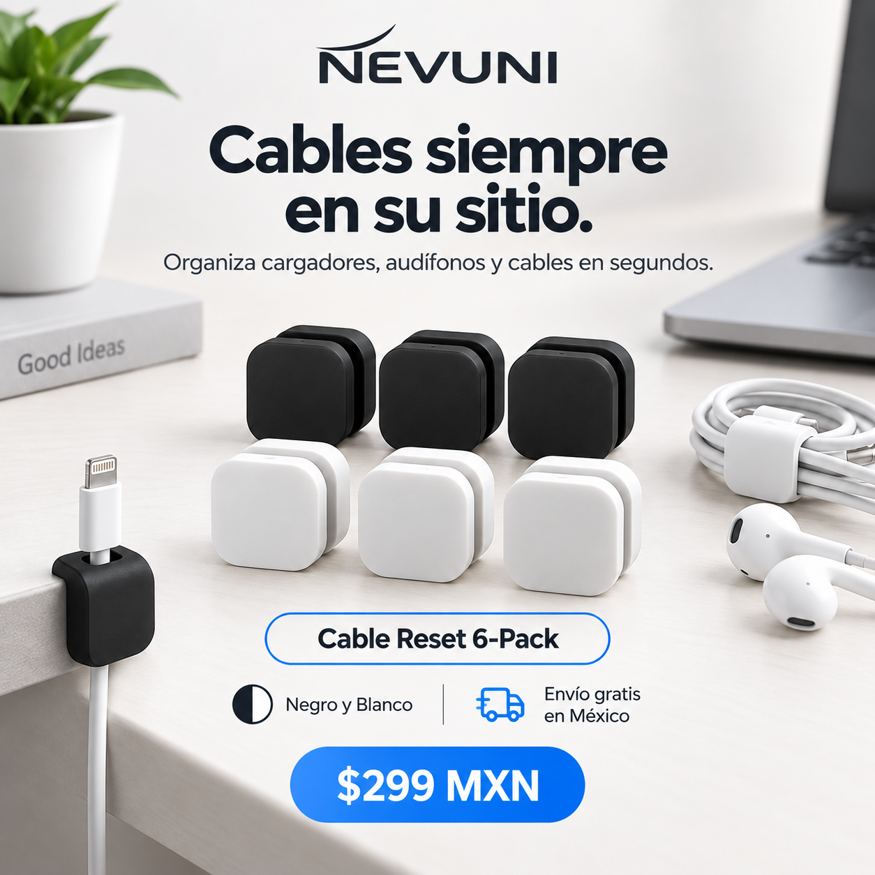 Cable Reset 6-Pack | Organizador de Cables