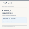 Portada NEVUNI Clientes y Seguimientos Excel