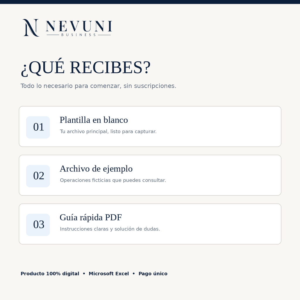 Incluye inventario listo, archivo DEMO y guía PDF
